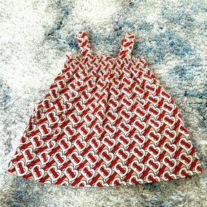 Burberry RARE print baby girl dress 6-9 months nwot